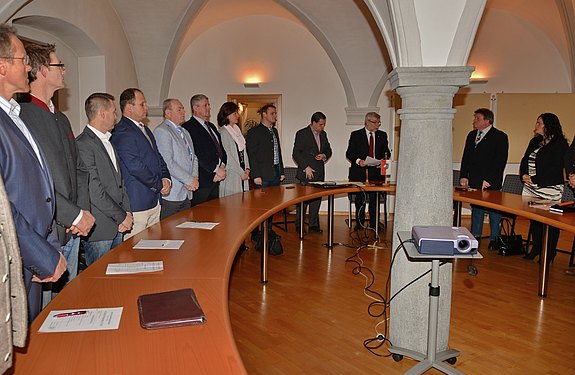 Konstituierende Gemeinderatssitzung am 13.02.2015 im Sitzungssaal der Gemeinde Loosdorf